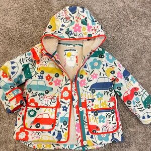Mini Boden Hooded Sherpa-Lined Jacket / Anorak Size 4-5Y 110cm